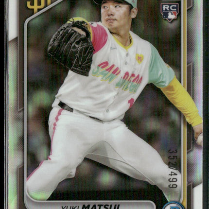 2024 Bowman Chrome #51 Yuki Matsui Refractors #/499