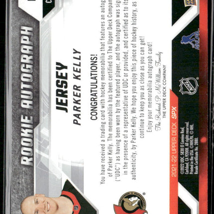 2021-22 SPx #PK Parker Kelly Rookie Auto Jersey