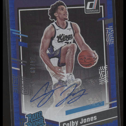 2023-24 Donruss #280 Colby Jones Rated Rookies Signatures Choice Blue #/49