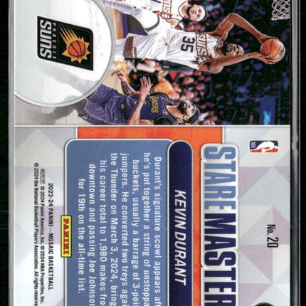 2023-24 Panini Mosaic #20 Kevin Durant Stare Masters