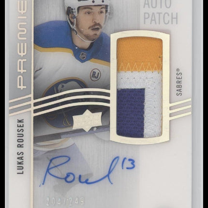 Lukas Rousek 2023-24 Upper Deck Premier #AR-LR Acetate Rookie Auto Patch #/249