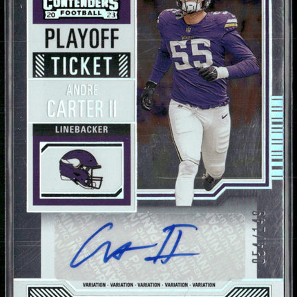 2023 Panini Contenders #170 Andre Carter II Playoff Ticket #/149