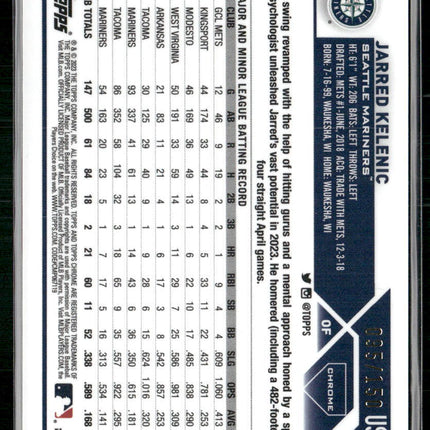 2023 Topps Chrome Update #USC68 Jarred Kelenic Blue #/150