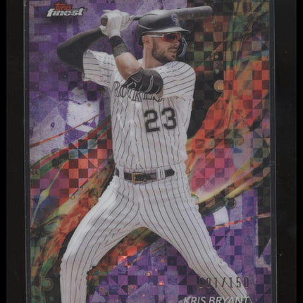 2024 Finest #3 Kris Bryant Purple Checkerboard Refractor #/150