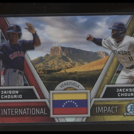 2024 Bowman Chrome #II-11 Jaison Chourio / Jackson Chourio International Impact