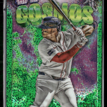 2024 Topps Cosmic Rafael Devers Into the Cosmos Green Space Dust Refractors #/75