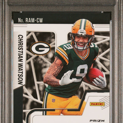 Christian Watson 2022 Panini Mosaic Rookie Autograph Mosaic  PSA 10