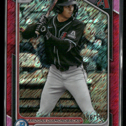 Bowman Chrome Druw Jones Chrome Prospects Fuchsia Shimmer Refractor #/199