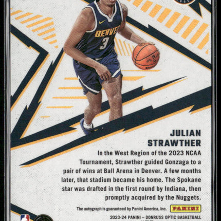 2023-24 Donruss Optic #FBS-STW Julian Strawther Fast Break Signatures
