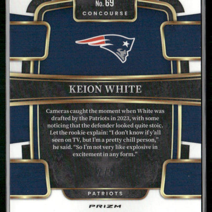 2023 Panini Select #69 Keion White Green Prizms #/5