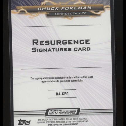 2023 Topps Composite Chuck Foreman Resurgence Signatures Green Surge #/175