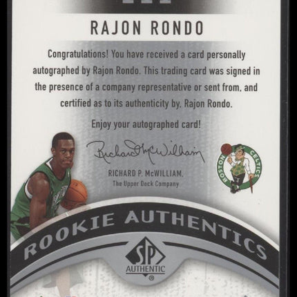 Rajon Rondo 2006-07 SP Authentic #111 #/999