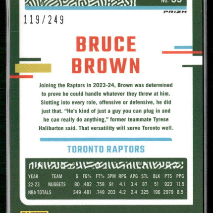 2023-24 Donruss Optic #39 Bruce Brown Blue Seismic #/249