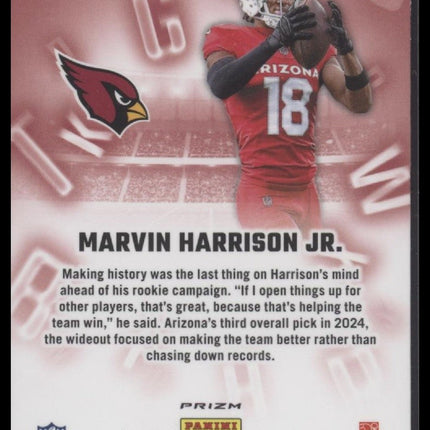 Marvin Harrison Jr. 2024 Panini Zenith #13 A to Z Orange