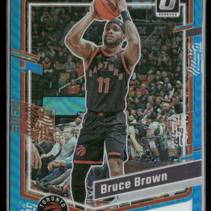 2023-24 Donruss Optic #39 Bruce Brown Blue Seismic #/249