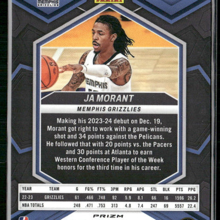 2023-24 Panini Mosaic #127 Ja Morant Teal #/75