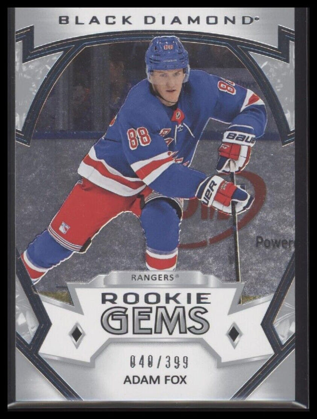 2019-20 Upper Deck Black Diamond #RG-AF Adam Fox Rookie Gems #/399