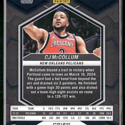 2023-24 Panini Mosaic #153 CJ McCollum Teal #/75