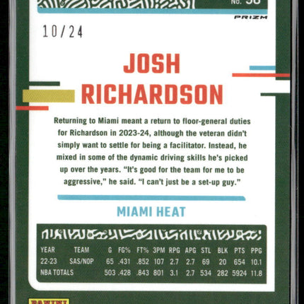 2023-24 Donruss Optic #98 Josh Richardson Choice Blue Mojo #/24