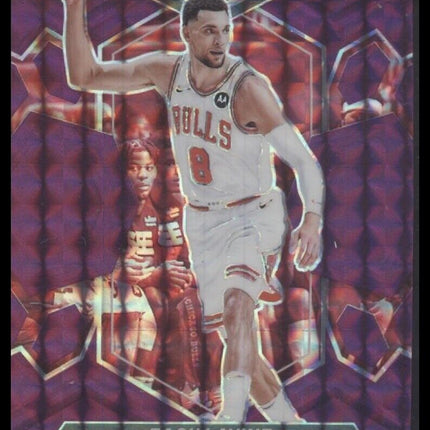 2023-24 Panini Mosaic #100 Zach LaVine Purple #/99