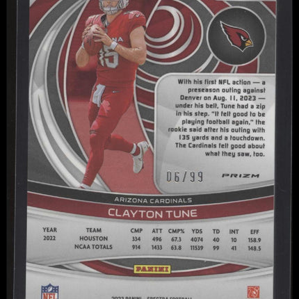 2023 Panini Spectra #175 Clayton Tune Celestial #/99