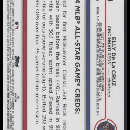 2024 Topps Chrome Update #ASGC-44 Elly De La Cruz 2024 All Star Game Chrome
