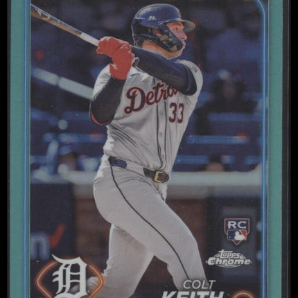 2024 Topps Chrome #2 Colt Keith Aqua Refractors #/199