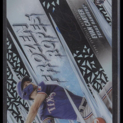 2024 Topps Pristine #FRA-EC Evan Carter Frozen Ropes Autographs