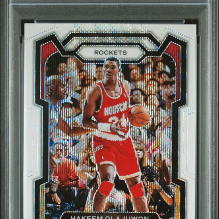 2023 Panini Prizm #191 Hakeem Olajuwon White Wave PSA 10