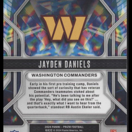 Jayden Daniels 2024 Panini Prizm #3 Prizmatic Green Ice Prizm