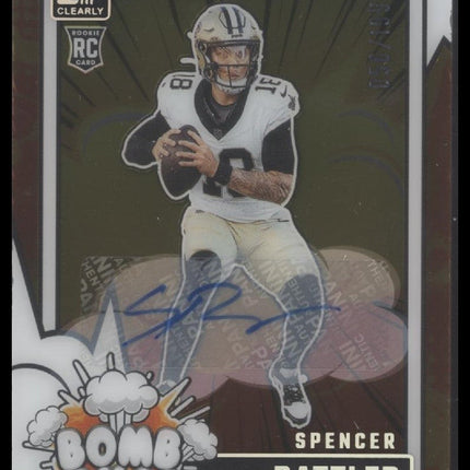 Spencer Rattler 2024 Clearly Donruss #8 Clearly Bomb Squad Autographs #/199