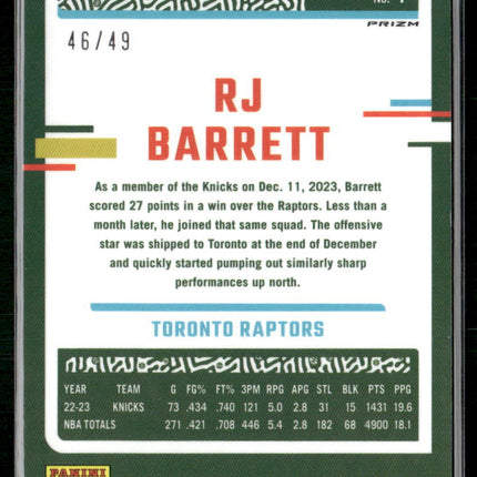 2023-24 Donruss Optic #1 RJ Barrett Blue #/49