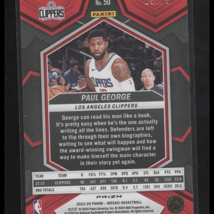 2023-24 Panini Mosaic #50 Paul George Teal #/75
