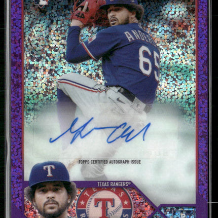 2023 Topps Chrome Update #AC-GAN Grant Anderson Autographs Purple Speckle #/299