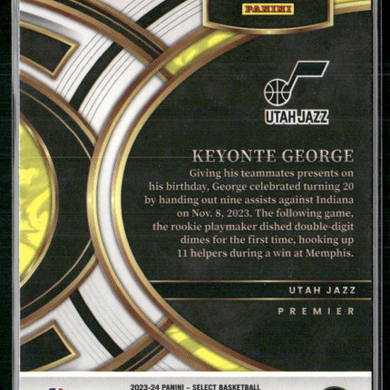 2023-24 Panini Select #109 Keyonte George Tri-Color Prizms