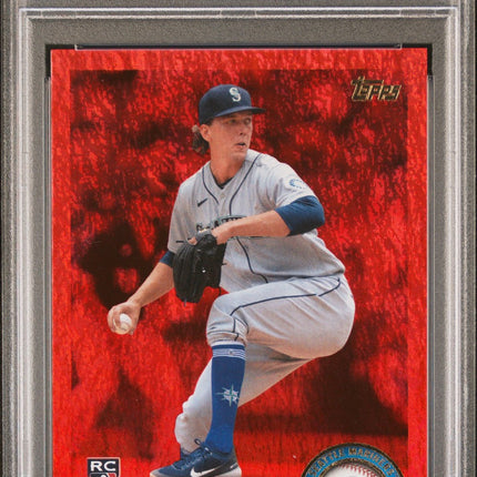 Logan Gilbert 2021 Topps Archives #267 Red Hot Foil PSA 9
