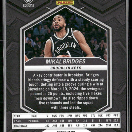 2023-24 Panini Mosaic #156 Mikal Bridges Pink #/149