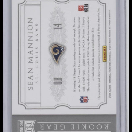 Sean Mannion 2015 Panini National Treasures #/99 Rookie Gear