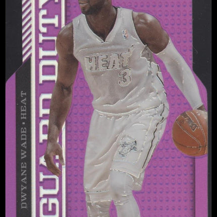 Dwyane Wade 2013-14 Panini Prizm #11 Guard Duty Prizms Purple Die Cut #/49