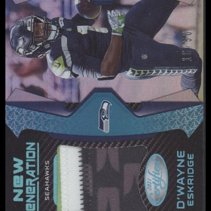 2021 Panini Certified D'Wayne Eskridge New Generation Jerseys Mirror Teal #/50