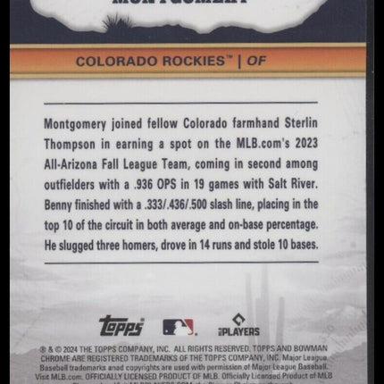 2024 Bowman Chrome #AFLS-11 Benny Montgomery 2023 AFL Fall Stars