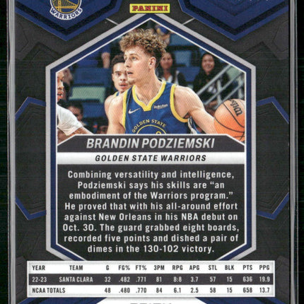 2023-24 Panini Mosaic #266 Brandin Podziemski Blue #/199