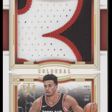 Toumani Camara 2023-24 Panini National Treasures Colossal Rookie Materials #/25