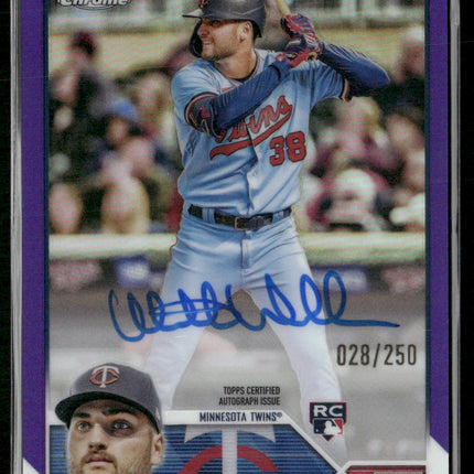 2023 Topps Chrome Matt Wallner Rookie Autographs Purple #/250