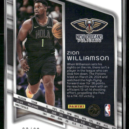 2023-24 Panini Spectra #70 Zion Williamson Interstellar #/99