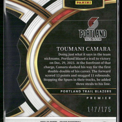 2023-24 Panini Select #115 Toumani Camara Maroon Prizms #/175