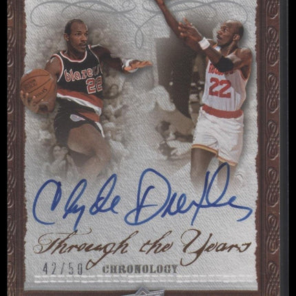 Clyde Drexler 2007-08 Upper Deck Chronology #TE-CD Through the Years #/50