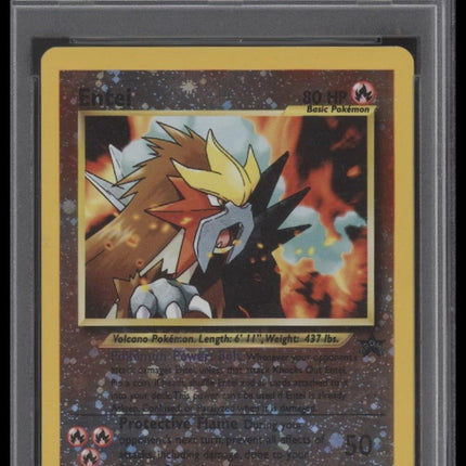 Entei-Rev.Foil 2001 Pokemon Game Movie #34 Pokemon 3 Movie Promo PSA 5