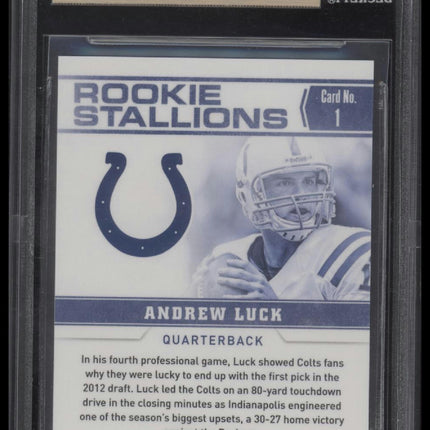 2012 Panini Contenders Rookie Stallions #1 Andrew Luck BGS 9.5