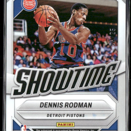 2023-24 Panini Mosaic Dennis Rodman Showtime Signatures Mosaic White #/25